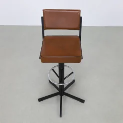 4x Bar Stool In Metal And Leatherette, 1970s -Cozy Seats Store 01834c9d f3ab 4e3f 8f5d 4bbd77c49527