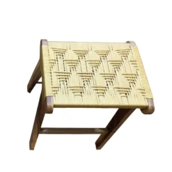 Bar Stool In Solid Walnut Wood