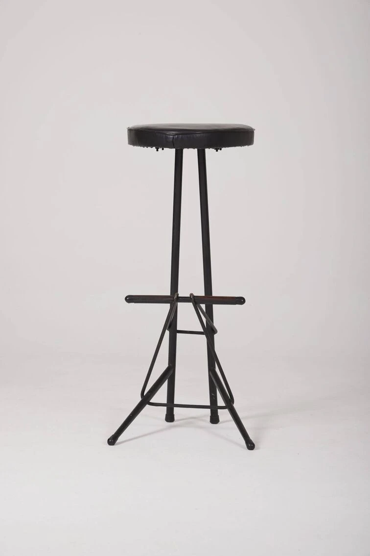 Willy Van Der Meeren Black High Stool 8 Willy Van Der Meeren Black High Stool - Image 8
