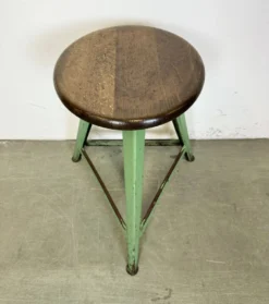 Green Industrial Workshop Stool, 1960s