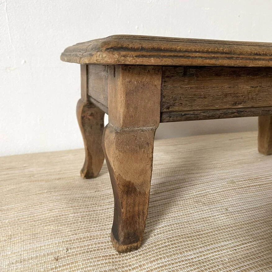 Old Low Stool 4 Legs 3 Old Low Stool 4 Legs - Image 3