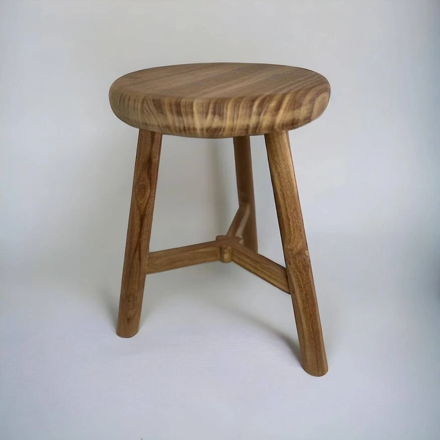 Teak Wood Stool 2 Teak Wood Stool - Image 2
