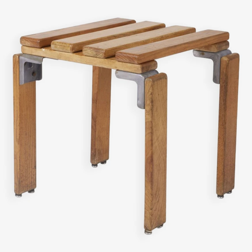 Georges Candilis Wooden Stool 3 Georges Candilis Wooden Stool - Image 3