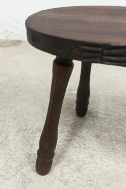 Low Brutalist Solid Wood Stool 1950 -Cozy Seats Store 06cf2ca4 482a 4a83 a660 7b007b9806ef