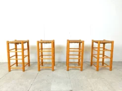 Vintage Wicker Bar Stools - Set Of 4, 1960s -Cozy Seats Store 07b93fd8 8dcf 4ca6 b145 eee29fe2a054
