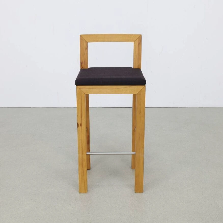 5x Bar Stool In Massive Wood By Göhring 8 5x Bar Stool In Massive Wood By Göhring - Image 8