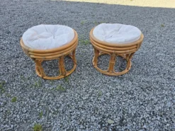 Pair Of Rattan Poufs -Cozy Seats Store 08174bd4 48e0 4735 8162 28cf05ef74f1