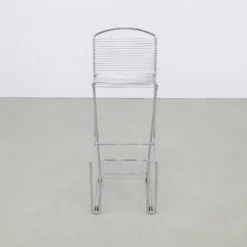 3x Postmodern Bar Stool In Chromed Metal, 1980s -Cozy Seats Store 08342130 a852 413b 9c5e d2f13538780a