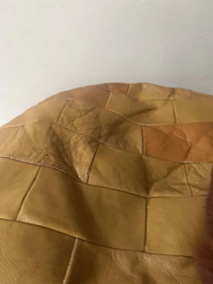 Pouf In Genuine Leather Patchwork Colors, 1970 5 Pouf In Genuine Leather Patchwork Colors, 1970 - Image 5