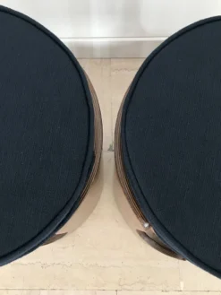 Italian Midcentury Walnut And Fabric Stools 1950s -Cozy Seats Store 0e8391de 4974 4db7 a8ca 491cc87efb6e