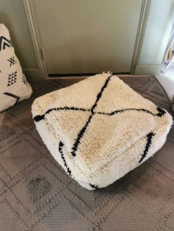 Benin Ouarain Pure Wool Pouf -Cozy Seats Store 0e901730 23d3 45fc 8021 540f2785027e