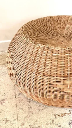 Vintage Rattan Pouf 80s -Cozy Seats Store 104e766e fdfd 4a6a 967b 633d03995c79