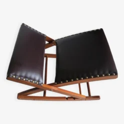 Vintage Rocking Footrests In Wood And Faux Leather -Cozy Seats Store 10e59af5 cb21 4612 9648 9ecdff9af9c3