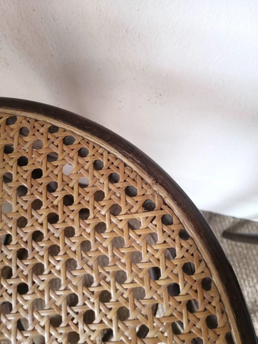 Set Of 4 High Bistro Stools In Curved Wood And Canework. 11 Set Of 4 High Bistro Stools In Curved Wood And Canework. - Image 11