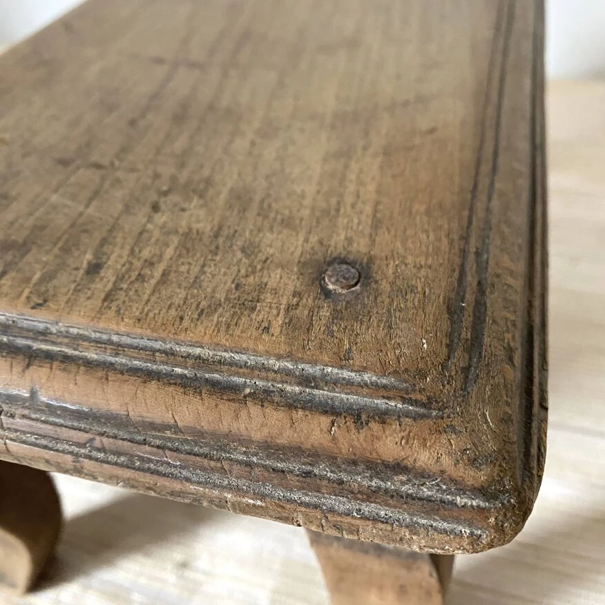 Old Low Stool 4 Legs 4 Old Low Stool 4 Legs - Image 4