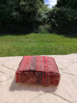 Berber Kilim Style Wool Pouf -Cozy Seats Store 134f8890 bb71 4076 aed3 0fd82bcdfb96