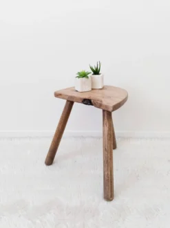 Vintage Farm Stool, Solid Wood, Tripod, 1950s -Cozy Seats Store 1431a3c5 b7a8 45aa 8aa6 1ead0cc3aa0a