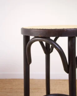 Vintage Wood And Cane Stool -Cozy Seats Store 14875ff2 de83 4b65 98aa e7bcd2de61a4