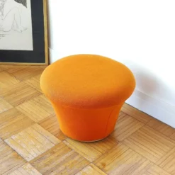 Vintage Space-Age Pouf/footstool In Orange Jersey By Pierre Paulin Old Edition Artifort, 1960. -Cozy Seats Store 19c9620b 0e71 4f50 afbd fd47a8e60e7d