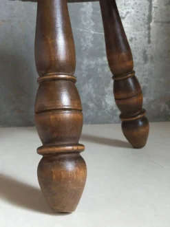 Low Tripod Stool In Vintage Turned Solid Wood -Cozy Seats Store 1ba05b03 e067 455d 9394 1f54c3f0e683