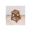Vintage Wooden Stool Square Seat