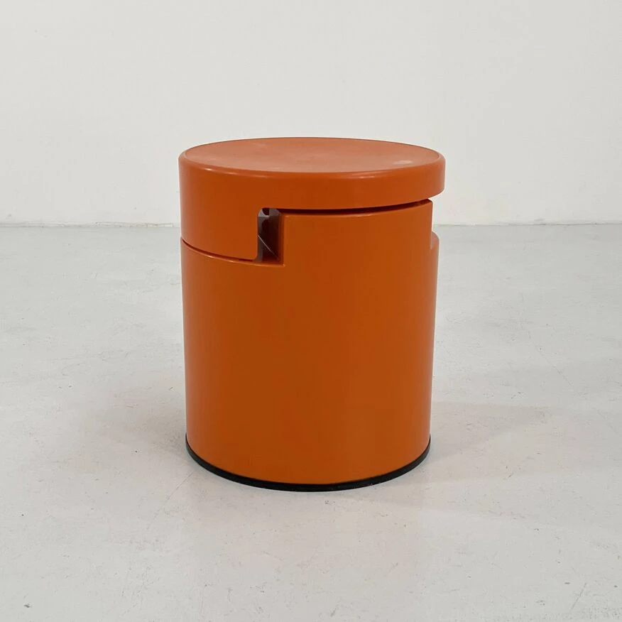 Orange Rolle Stool By Ilma Italy, 1970 10 Orange Rolle Stool By Ilma Italy, 1970 - Image 10
