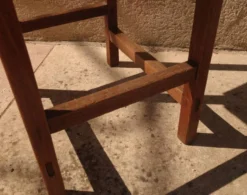 Stool In Wood And Woven Leather. -Cozy Seats Store 22d4b386 364e 42dc ba41 0b05ef1a329f