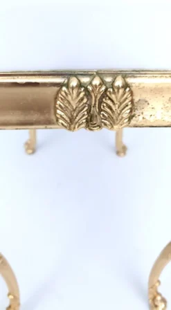 Vintage White Plastic Seat Ottoman With Cast Brass Legs, Italy -Cozy Seats Store 2312da72 92c8 4e51 9936 bb98d06277ee