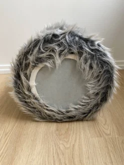 Vintage Pouf In The Style Of Pelfran, Gray Long-haired Synthetic Fur 15 Vintage Pouf In The Style Of Pelfran, Gray Long-haired Synthetic Fur -Cozy Seats Store 245671d6 0dd6 4f48 8bb8 1512db5f926e