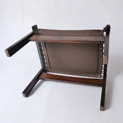 Ottoman Safari Chair Design Afdal Bruksbo Vintage 70s 1970s Scandinavian