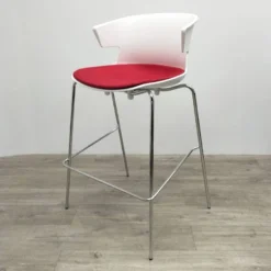 Offisit Cove White And Red High Stool -Cozy Seats Store 26bf2394 ac5a 41ac ad1a 2cde8c4059ad