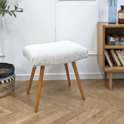 Vintage White Ottoman -Cozy Seats Store 2834f33c 01e8 4d26 b35b 4e4a186210d8