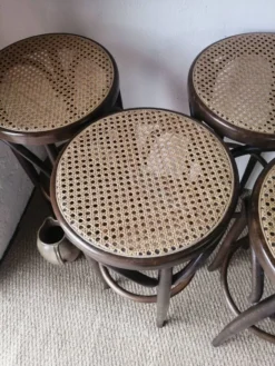 Set Of 4 High Bistro Stools In Curved Wood And Canework. 23 Set Of 4 High Bistro Stools In Curved Wood And Canework. -Cozy Seats Store 2a84b796 23b0 4b6a 816f 4b5323dcd9fb