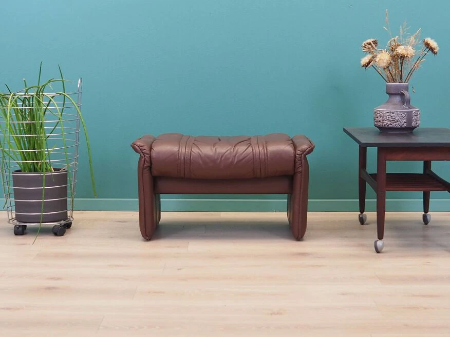 Leather Puff, Danish Design, 1970s, Production: Denmark 10 Leather Puff, Danish Design, 1970s, Production: Denmark - Image 10