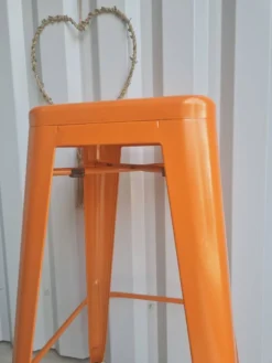 Orange Steel Metal Stool Several Available -Cozy Seats Store 2d7f3910 b566 4396 9e5e 2a6fb53350d4
