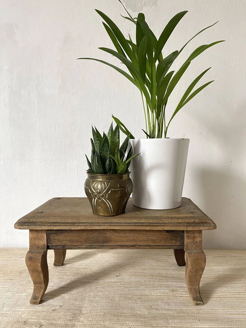 Old Low Stool 4 Legs 11 Old Low Stool 4 Legs - Image 11