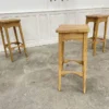 4 High Stools 1960 In Raw Wood