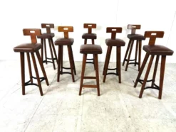 Set Of 8 Vintage Brutalist Bar Stools, 1960s -Cozy Seats Store 34833e0f ff69 4952 be98 af6a51e65968