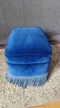 Vintage Blue Pouf -Cozy Seats Store 351c1a01 7ce7 4269 8185 8fe24ecacb67