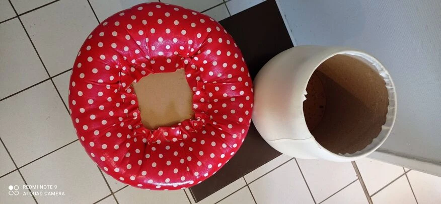 Small Vintage Mushroom Chest Pouf 5 Small Vintage Mushroom Chest Pouf - Image 5