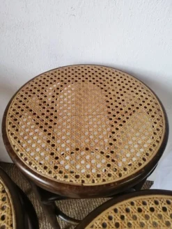 Set Of 4 High Bistro Stools In Curved Wood And Canework. 20 Set Of 4 High Bistro Stools In Curved Wood And Canework. -Cozy Seats Store 3679f76b 045e 4e13 b5ab d734749685d4