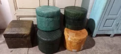 Set Of Vintage Leather Poufs -Cozy Seats Store 36ae9b08 2aa7 477a 8375 baee99c945aa