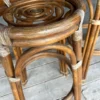 Vintage Bamboo Rattan Stool