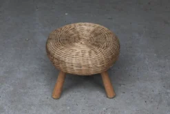 Wicker Tripod Stool By Tony Paul, 1950s, USA -Cozy Seats Store 3aed6eff c1c1 47fa 9424 9aa6543ba9b6