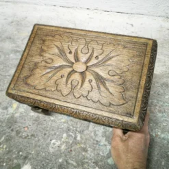 Carved Wooden Footrest