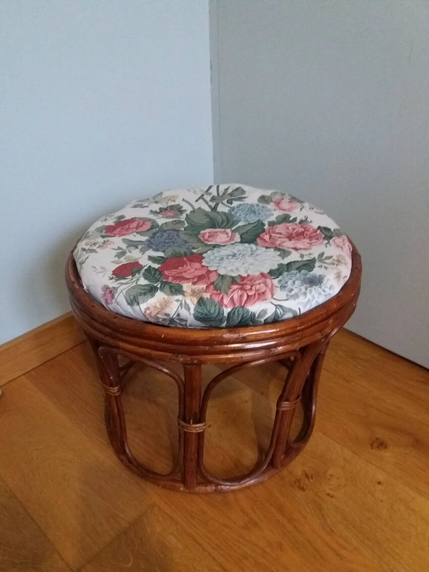 Wicker Pouf With Cushion 14 Wicker Pouf With Cushion - Image 14