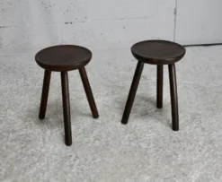 Pair Of Wooden Tripod Stools. France, Circa 1960 -Cozy Seats Store 3ca2050c 4a39 494b 993d 6b72dda59366