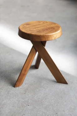 Elm Wood Stool 'S31' By Pierre Chapo, France, 1974 -Cozy Seats Store 3cc5622e 2bec 4530 a19b dca690588dc7