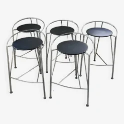 Set Of 5 “silver Moon” High Stools Pascal Mourgue -Cozy Seats Store 3d2136ad 9be0 47fa 8a7c 7700f7d5870e