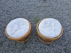 Pair Of Rattan Poufs -Cozy Seats Store 3d83eeb5 604a 4b27 bb84 6fc465132bc6